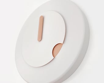 Reloj de pared nórdico: diseño minimalista artesanal, reloj de colores suaves