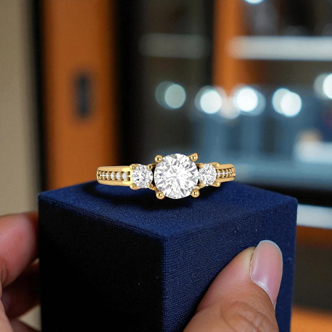 Bijoux Femme Or ANGARA Natural Criss Cross Diamond Wedding