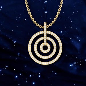 Diamanten ketting voor vrouwen, ketting met open cirkel, sierlijke ketting, alledaagse ketting, cadeau voor haar, minimalistische ketting, unieke sieraden, Hazurr