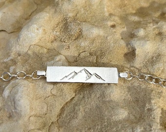 Silver 925 mountain bracelet