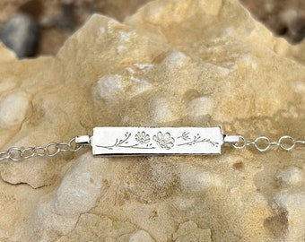 Bracelet anémone 925 en argent