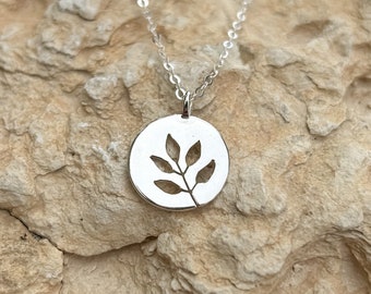 Leaf necklace, Sterling silver 925