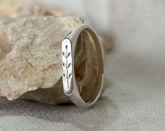 Olive branch ring, 925 Sterling silver