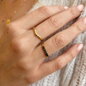 Olive branch ring, 14K solid gold image 7