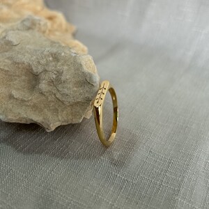 Olive branch ring, 14K solid gold image 3