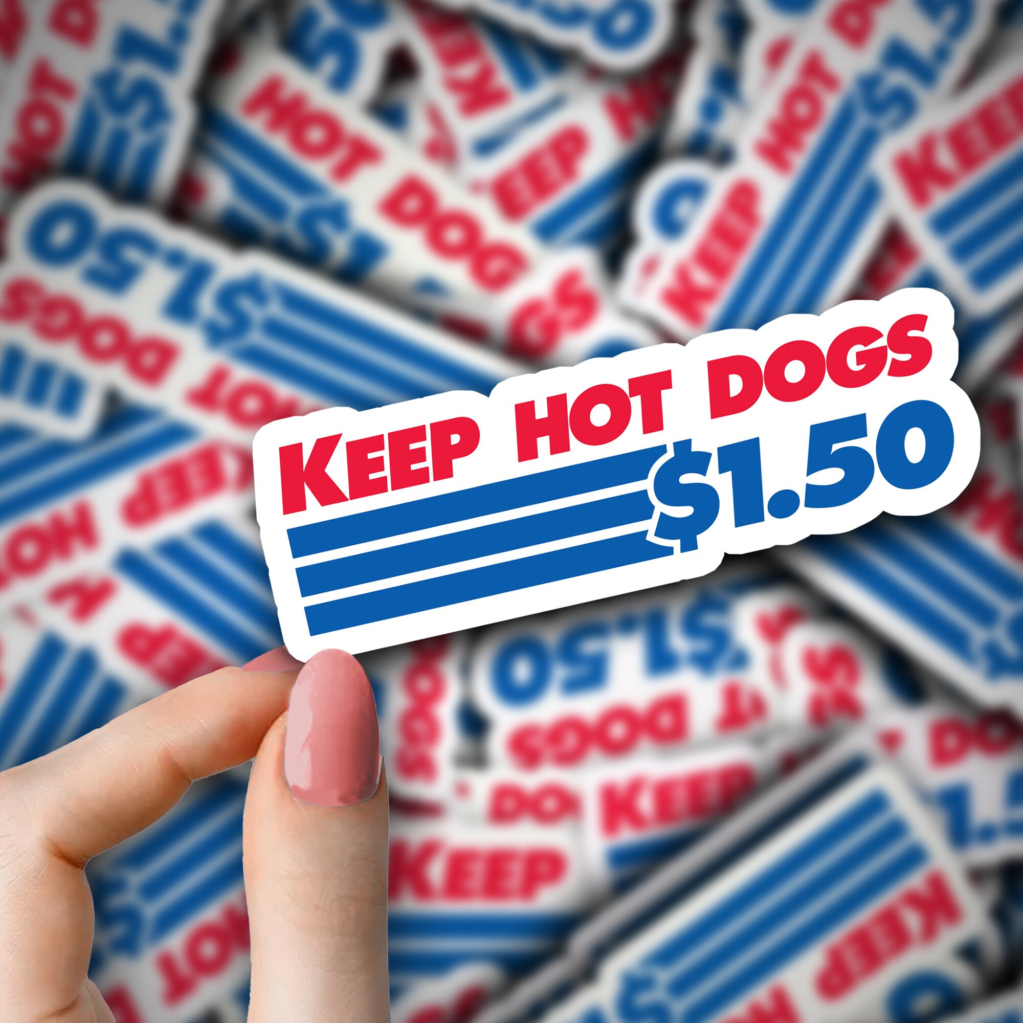 Keep Hot Dogs 1.50 Sticker Funny Sticker Vinyl Sticker Etsy