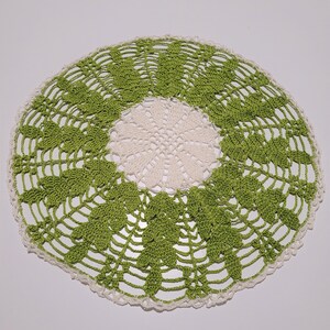 Handmade crochet cotton doily for table decoration