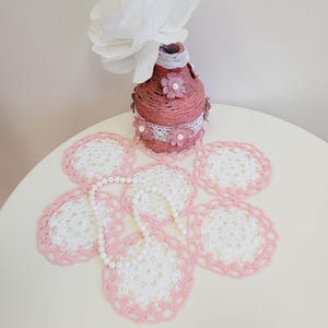 13.5 inch brown doily, Flower doily, Crocheted Doily, Home decoration, Gift idea
