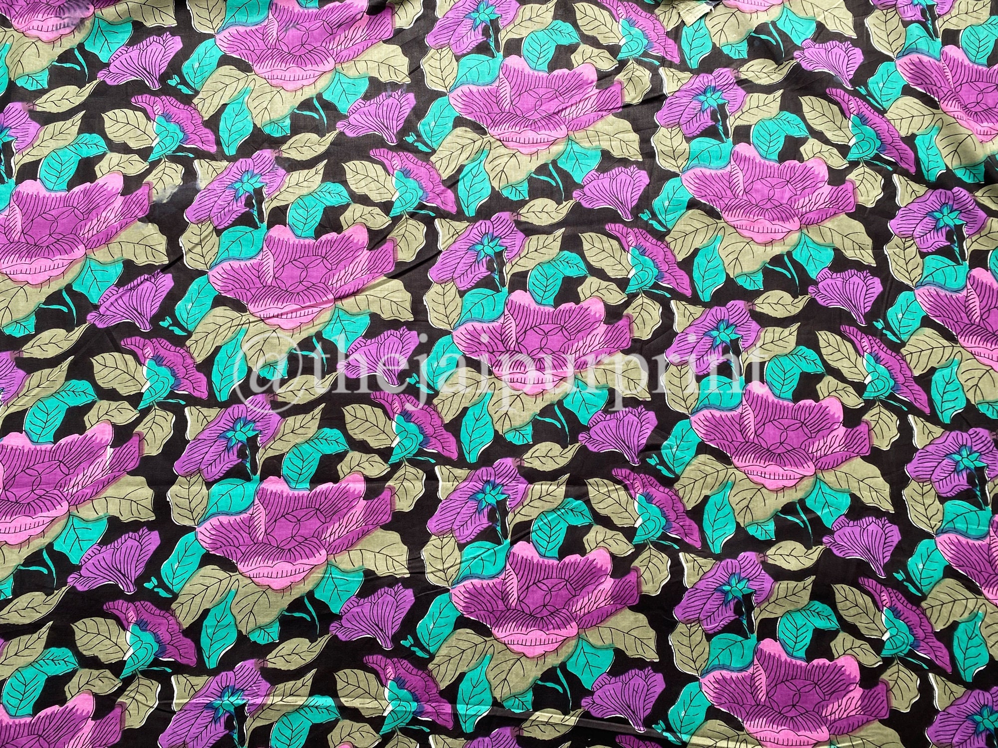 Red Floral Fabric by the Yard. Quilting Cotton Organic Cotton Etsy