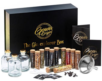 Kit gin per creare il tuo gin incluso l'alcol biologico Set da gin prodotto in Austria | E-book Gin gratuito di 140 pagine | Regalo per donna e uomo