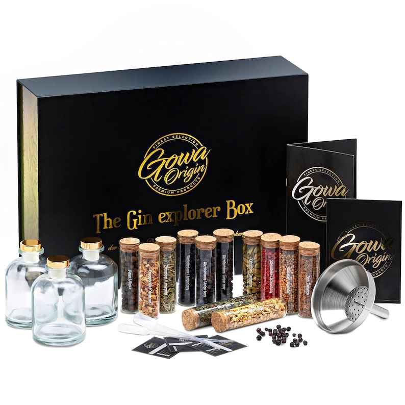 Gin kit to make your own gin including organic alcohol Gin Set Made in Austria Free 140-page Gin e-book Gift for woman & man image 1