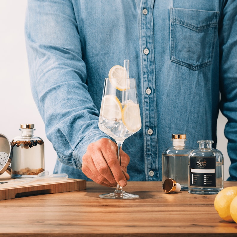 Coffret à gin comprenant de l'alcool biologique pour fabriquer votre propre gin Set à gin fabriqué en Autriche Livre électronique gratuit de 140 pages sur le gin Cadeau pour femme et homme image 6