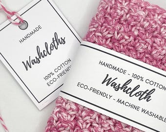 Etiquetas e embalagens para panos de prato imprimíveis, faça você mesmo (A4 e Carta Americana)