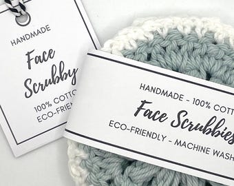 Etiquetas e envoltórios para esfoliantes faciais imprimíveis: embalagens faça você mesmo (A4 e Carta EUA)