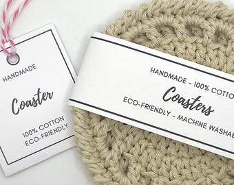 Etiquetas e embalagens para porta-copos imprimíveis, faça você mesmo (A4 e Carta Americana)