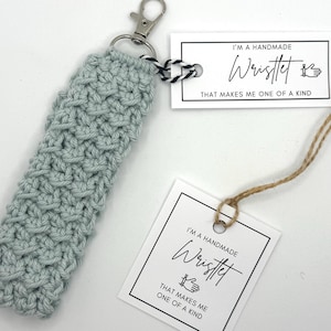 Etiquetas para pulseras IMPRIMIBLES. Dos opciones diferentes. Etiquetas para llaveros para artículos hechos a mano. Etiquetas para crochet o tejido. Empaques para mercados o ferias de artesanía.