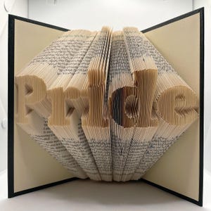 PRIDE Book Folding Pattern. Instant Download. Simple Pattern with Tutorial. Video Instructions. Make Your Own Book Folding Gift. Printables