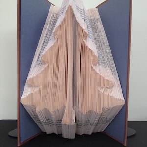CHRISTMAS TREE Book Folding Pattern. Instant Download. Simple Pattern with Tutorial. Video Instructions. Make Your Own Book Folding Gift
