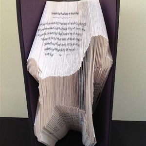 POODLE DOG Book Folding Pattern. Instant Download. Simple Pattern with Tutorial. Video Instructions. Make Your Own Book Folding Gift