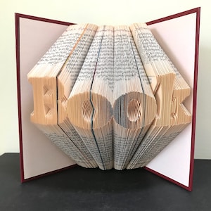 BOOK Book Folding Pattern. Instant Download. Simple Pattern with Tutorial. Video Instructions. Make Your Own Book Folding Gift. Printables