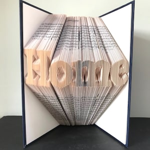 HOME Book Folding Pattern. Instant Download. Simple Pattern with Tutorial. Video Instructions. Make Your Own Book Folding Gift. Printables
