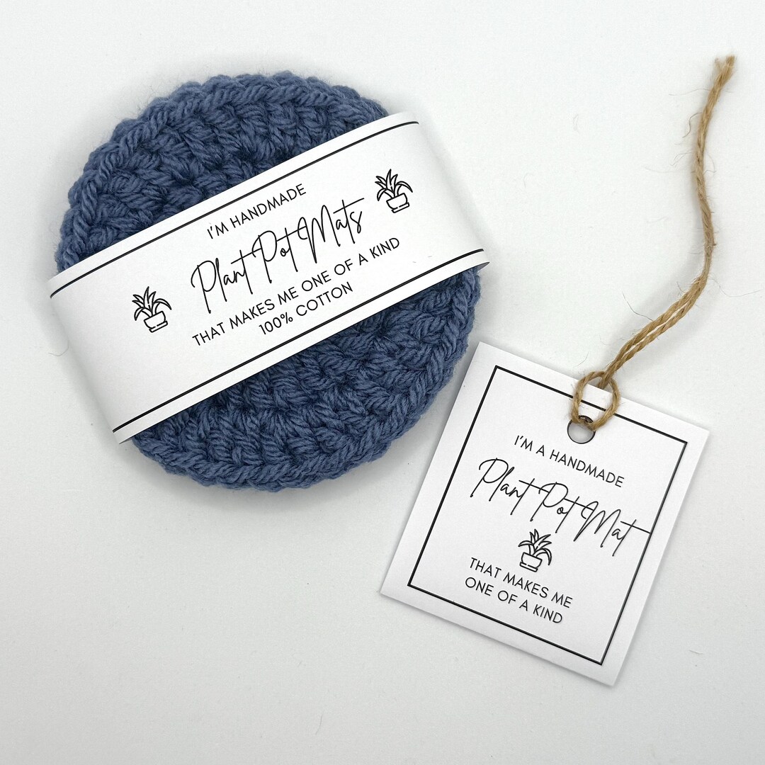 Mat Tag Printable Plant Pot Mat Tags & Wraps: Handmade Item Labels (PDF) - Etsy