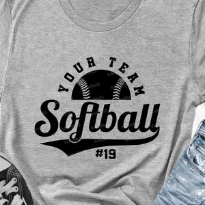 Softball Team SVG, Softball Template Svg Png, Softball Team Cut File Cricut, Softball Shirt Svg, Custom Softball Svg, Dxf, Jpg, Png, Eps