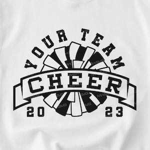 Cheer Team Svg, Cheerleading Team Shirts, Cheer Coach, Team Template, Cheerleader Sweatshirt, Cricut Cut Files, Silhouette, Png Jpg Dxf Eps