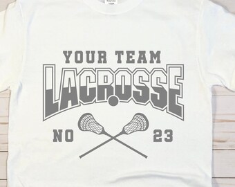 Lacrosse Team Shirt SVG: Cricut Silhouette Cut File (Digital Download)