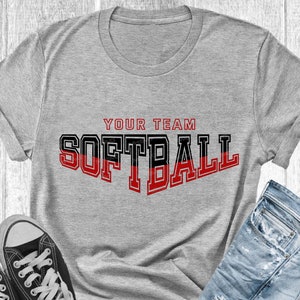 Softball SVG, Softball Team Shirt svg, Download File, dxf eps jpg png, Softball Design, Cricut Cut File, Softball Template, Silhouette