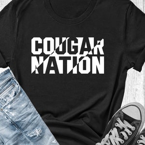 Cougar natie Svg, Cougars Svg Png, Cougar Svg, Cougar mascotte Svg, Cougar Logo Svg, Cricut Svg, silhouet, Cougars voetbal Svg, sport svg