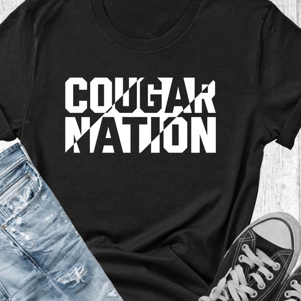 Cougar Nation Svg, Cougars Svg Png, Cougar Svg, Cougar Mascot Svg, Cougar Logo Svg, Cricut Svg, Silhouette, Cougars Football Svg, Sports svg