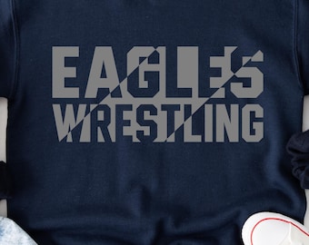 Eagles Wrestling SVG PNG: School Spirit Team Logo (Digital Download)