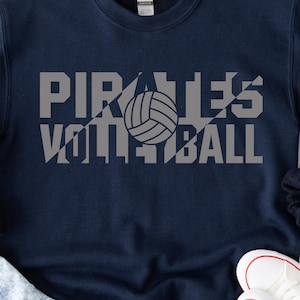 Pirates Volleyball Svg, Pirates Volleyball Team Logo, Pirates Volleyball Png, Pirates Volleyball Shirt Png, Mascot Png File ,School Team Svg
