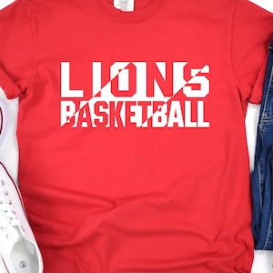 Basketball Svg, Lions Logo Svg, Basketball Png, Lions Basketball Svg, Lion, Basketball Clipart, Cricut Svg, Svg for Shirts, Lions Shirt Svg