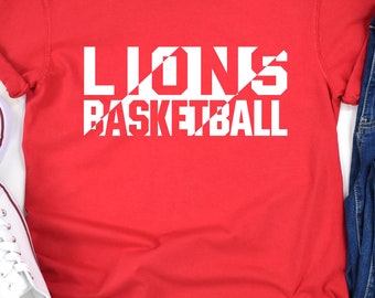 Lions Basketball SVG Clipart: Shirt Design (Digital Download)