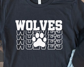 Wolves Mascot SVG PNG: School Team Logo (Digital Download)