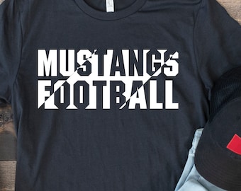 Mustangs Football Team SVG PNG: Mascot Shirt Design (Digital Download)