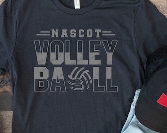 Volleybalteam mascotte SVG: shirtsjabloon (digitale download)