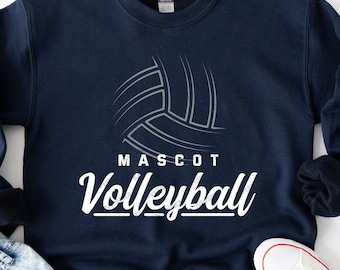 Volleyball Team SVG PNG: Mascot Design Template (Digital Download)