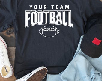Football Team Name SVG Template, Shirt Design (Digital Download)