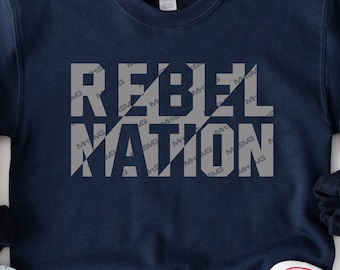 Rebel Nation Mascot SVG: School Spirit Design (Digital Download)