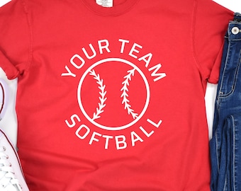 Modello SVG per squadra di softball: design personalizzato per maglietta (download digitale)