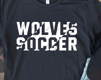 Wolves Soccer Mascot SVG PNG: Cricut & Sublimation (Digital Download)