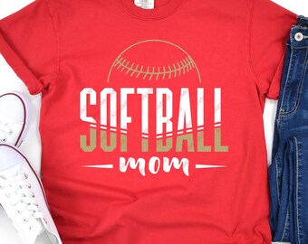 Softball Mom SVG: Shirt Design, Cricut & Silhouette (Digital Download)