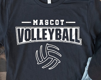 Volleyball Team Mascot SVG PNG: Shirt Design (Digital Download)