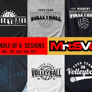Volleyball Svg Bundle, Volleyball Team Shirt Design Bundle, Volleyball Team Svg, Cricut Cut Files, Silhouette, Volleyball Mom, Png Dxf Eps