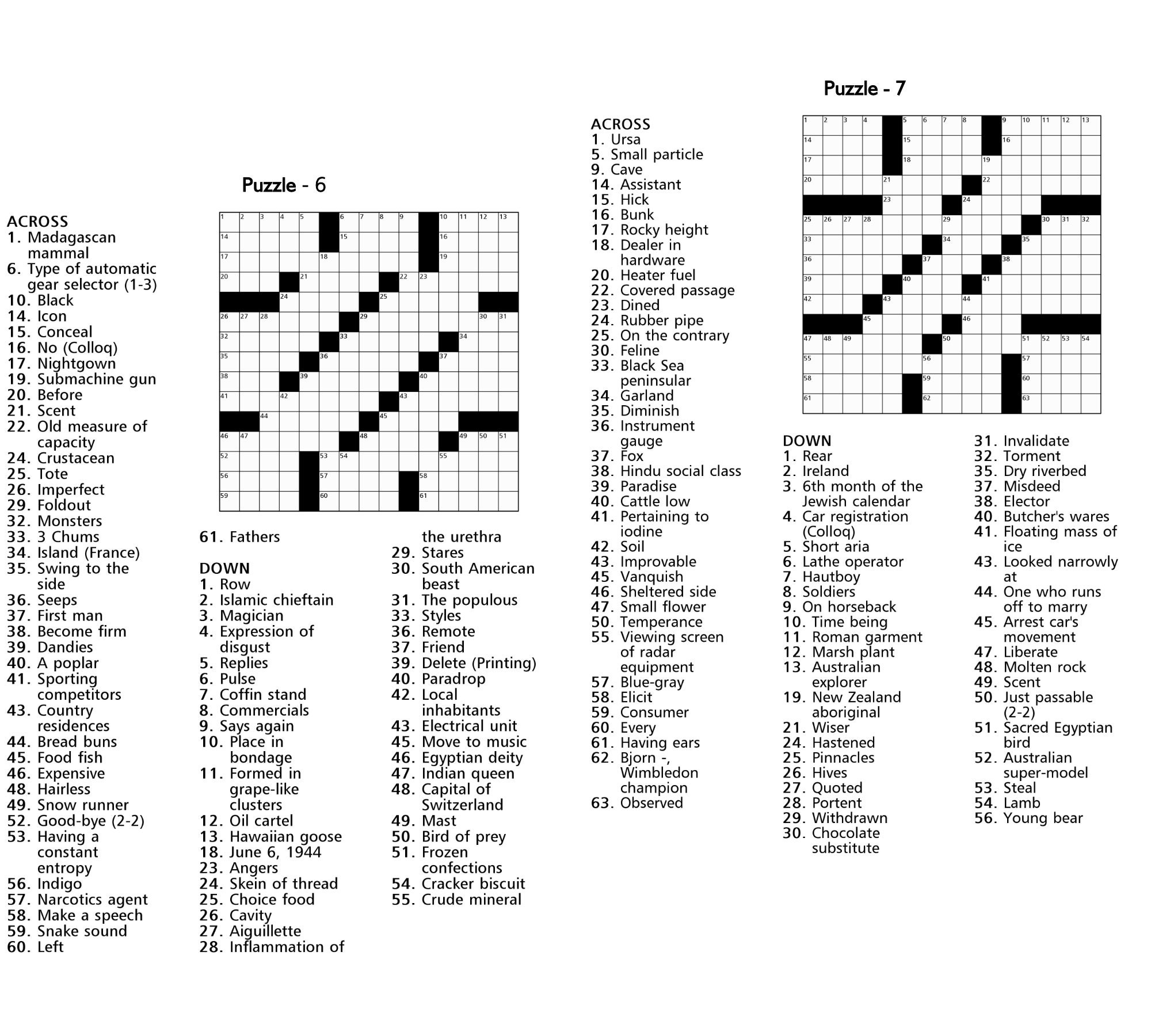 Digital Download 100 Printable Crossword Puzzles for Adults - Etsy