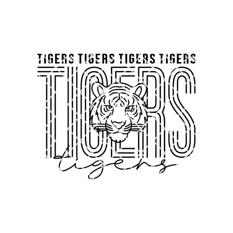 Tigers Mascot SVG PNG: School Spirit Shirt Design (digital Download) - Etsy