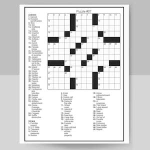 Digital Download 100 Printable, Crossword Puzzles for Adults, Fun ...